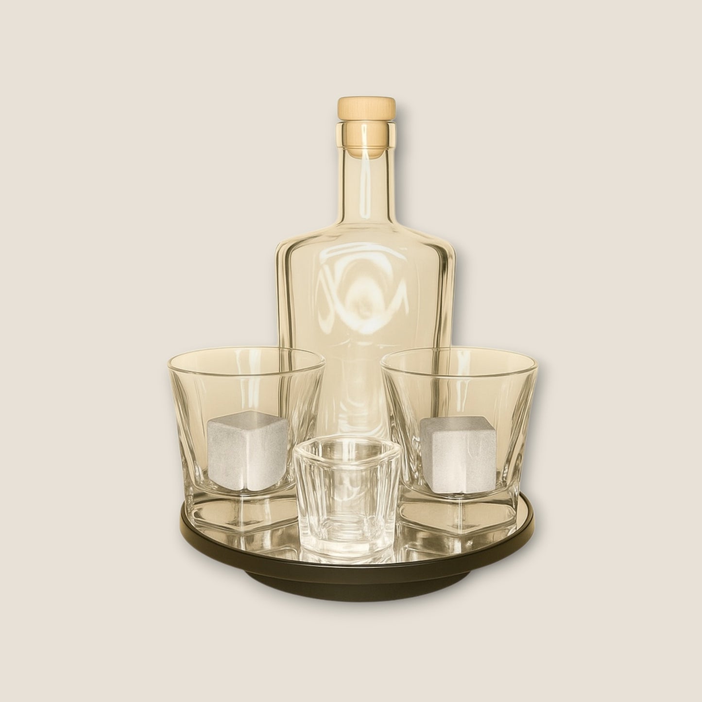 Whiskey Gift Set – Bottle, Glasses, Stones & Shot