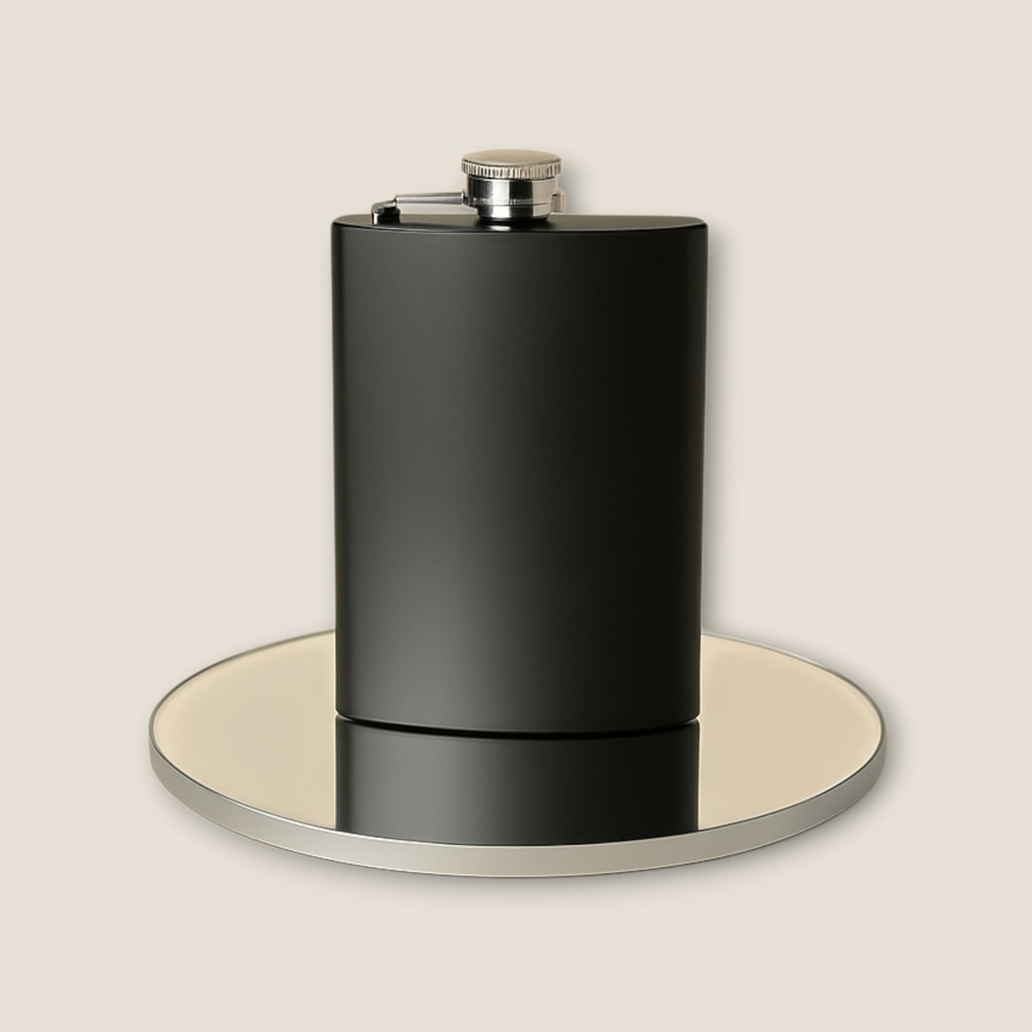 8 oz Black Flask with Funnel