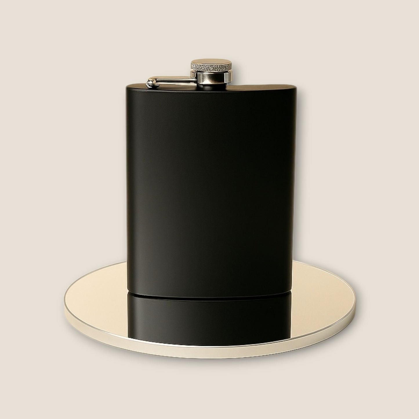 8 oz Black Flask with Funnel