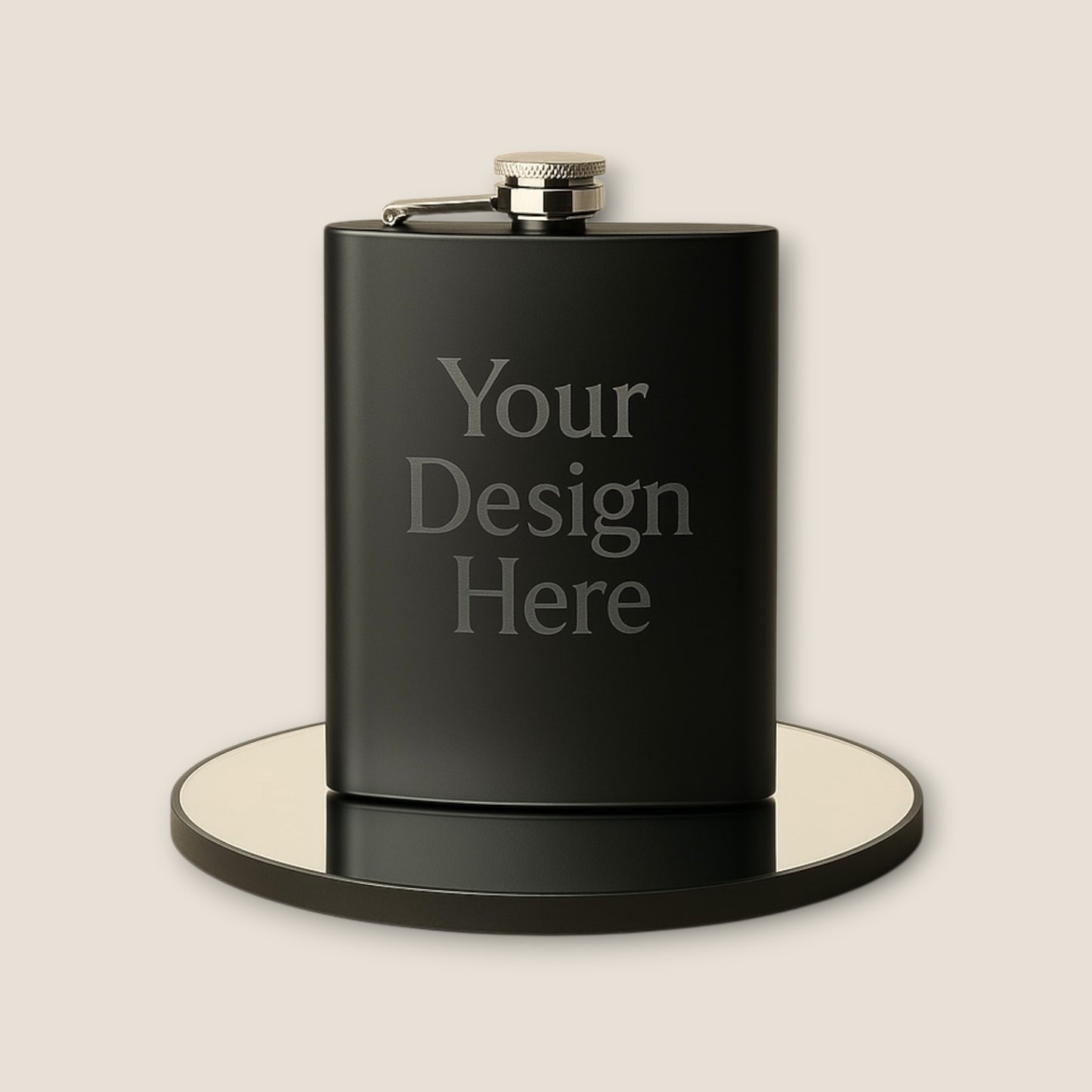 8 oz Black Flask with Funnel