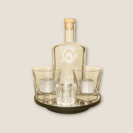Whiskey Gift Set – Bottle, Glasses, Stones & Shot